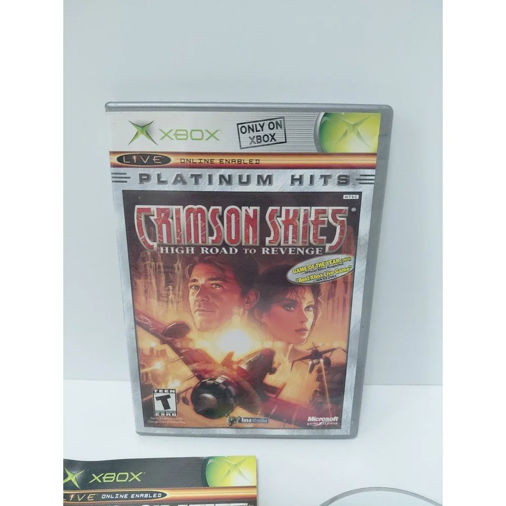 Crimson Skies High Road to Revenge (Microsoft Xbox) COMPLETE w/ Disc case manual